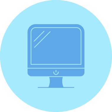 Monitör. Web simgesi basit illüstrasyon