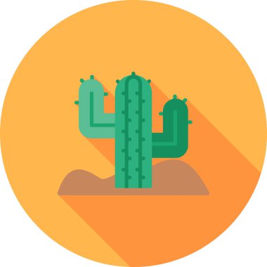 Kaktüs. Web simgesi basit illüstrasyon