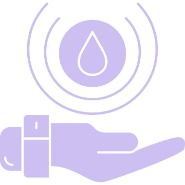 Bir damla suyun vektör illüstrasyonu