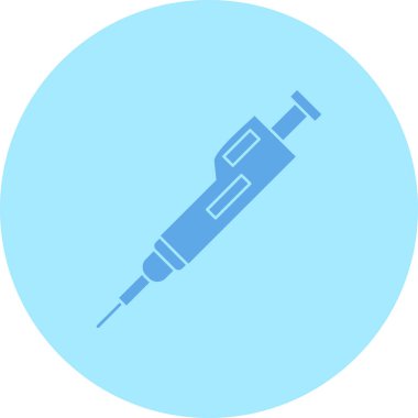 Şırınga web simgesi, basit vektör illüstrasyonu