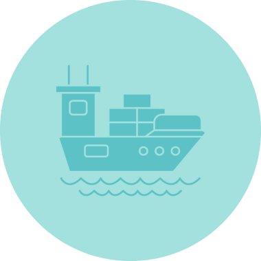 Gemi simgesi vektör illüstrasyonu