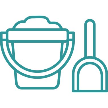 Mutfak gereçleri satırı ve biçim ikonu vektör tasarımını doldur