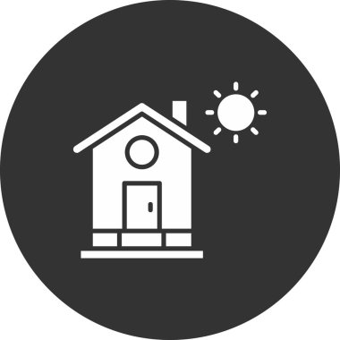 Ampullü bir evin vektör çizimi