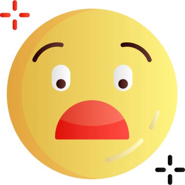 İçi doldurulmuş emoji yüz simgesi - özet biçimi