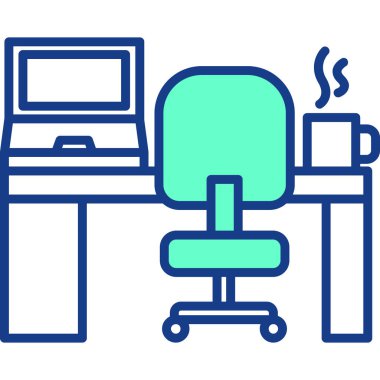 Masa başı ikonu. vektör illüstrasyonu