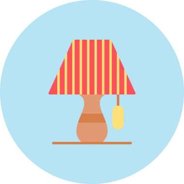  Tablo Lambası web simgesi, vektör illüstrasyonu