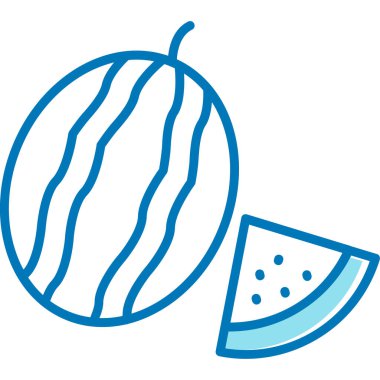 Kavun meyvesi ikonu. Basit tasarım