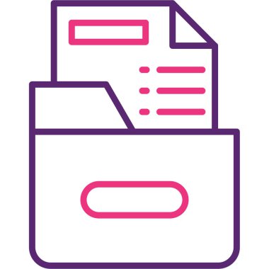 belge simgesi vektör illüstrasyonu