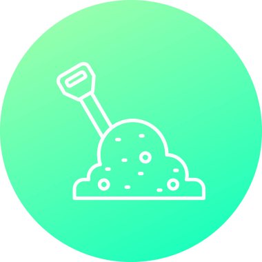 Kürek simgesinin vektör illüstrasyonu