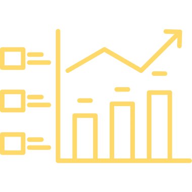 çubuk grafik simgesi dış hat biçiminde