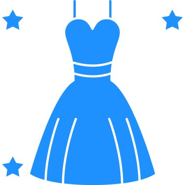 Elbisenin vektör moda illüstrasyonu