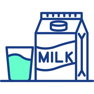 Süt bardağı. Basit resimleme