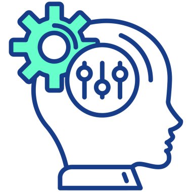 Beyin. Web simgesi basit illüstrasyon