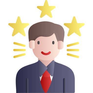 Müşteri değerlendirmesi düz tasarım vektör çizimi. Müşteri derecelendirme simgesi