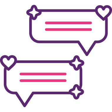 Konuş. Web simgesi basit illüstrasyon