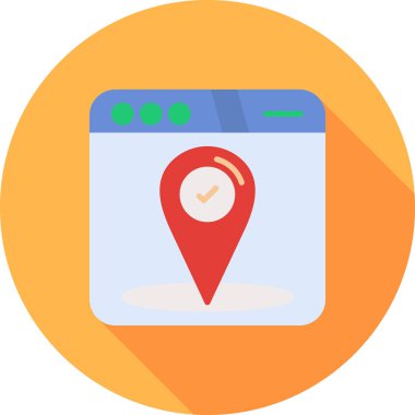 Konum pin vektör simgesi