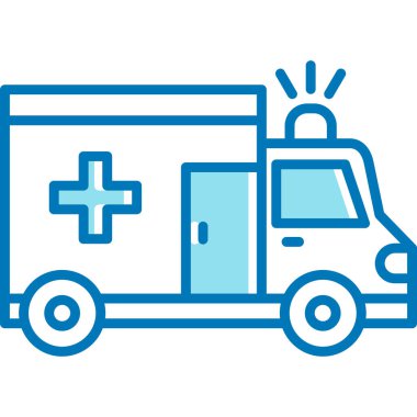 Hastane otomobili acil durum simgesi