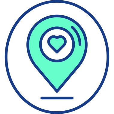 konumu simgesi harita, illüstrasyon vektör