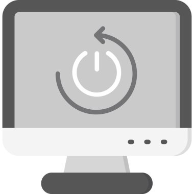 Bilgisayar izleyici simgesi ana hat biçiminde