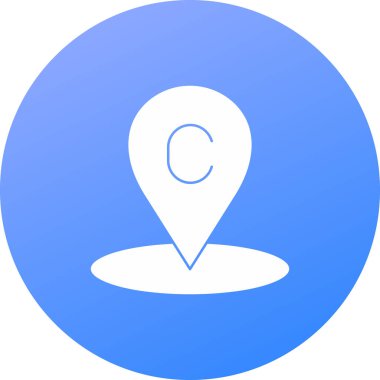 harita pin ikonu vektör illüstrasyonu