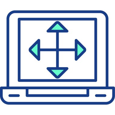 dizüstü bilgisayar kutsal kişilerin resmi, basit vektör çizim