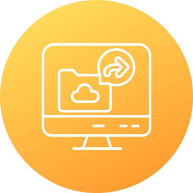 Bulut hesaplama simgesi vektör illüstrasyonu