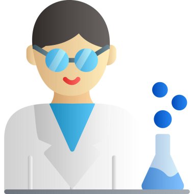 Düz stil bilim adamı simgesi