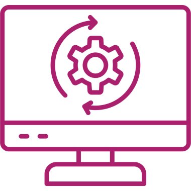 Bilgisayar ekranı. Web simgesi basit tasarım