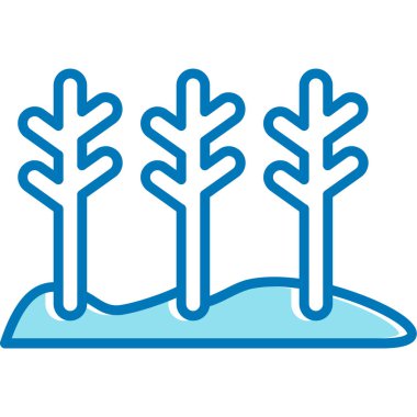 Orman ikonu vektör illüstrasyonu