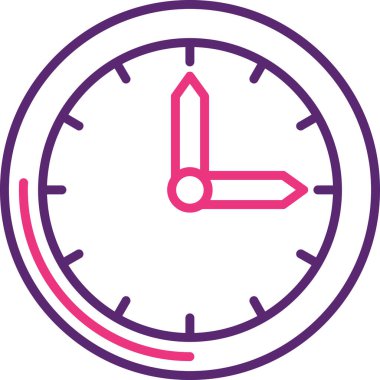 Saat. Web simgesi basit tasarım