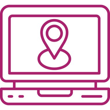 konum haritası simgesi vektör. gps konumu