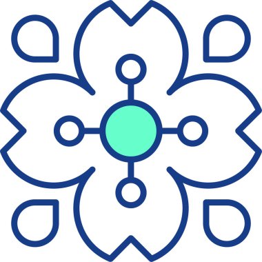 Çiçek. Web simgesi basit illüstrasyon