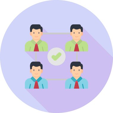 Vektör çizimi. takım çalışması simgesi.