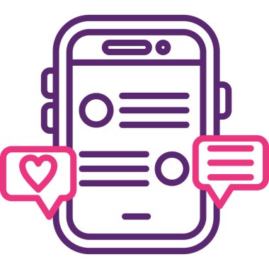 Konuş. Web simgesi basit illüstrasyon