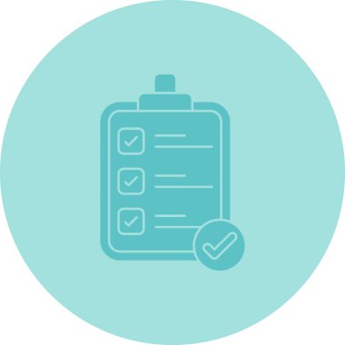 Kontrol listesi. Web simgesi basit illüstrasyon