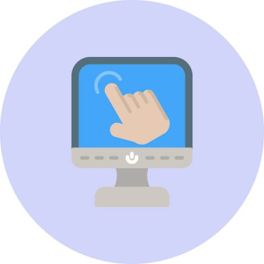 Modern basit illüstrasyon vektör simgesine tıklayın