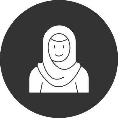 Moda tarzında izole edilmiş kadın simgesi