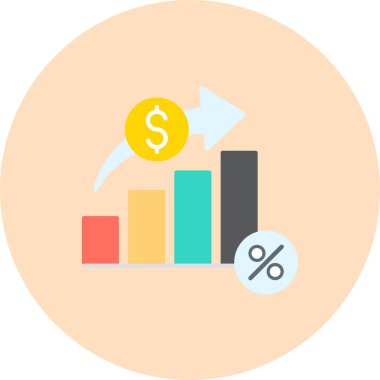 Bir grafik simgesinin vektör illüstrasyonu