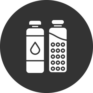 Süt şişesinin vektör illüstrasyonu