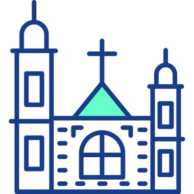 Kiliseye. Web simgesi basit tasarım