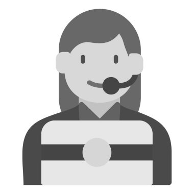 çağrı merkezi simgesi, vektör illüstrasyonu beyaz üzerine izole edildi