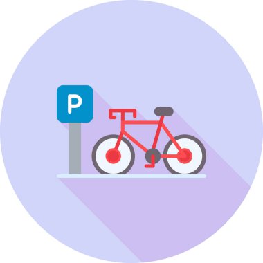 Park ediyor. Web simgesi basit illüstrasyon