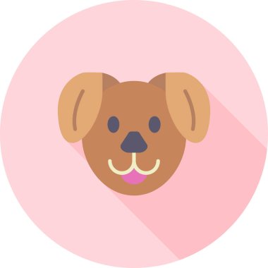 sevimli köpek düz vektör çizimi tasarımı