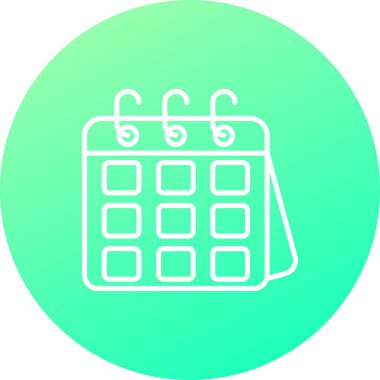 Takvim simgesi vektör illüstrasyonu