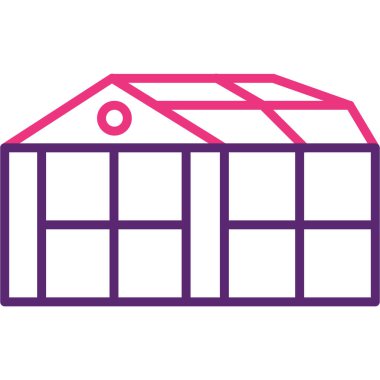 Bina. Web simgesi basit illüstrasyon