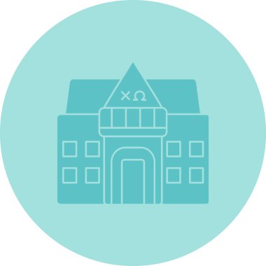 Bina. Web simgesi basit illüstrasyon