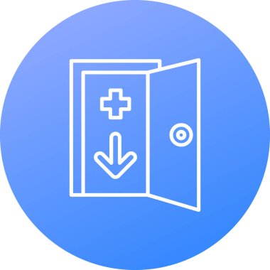 Mavi bir simgenin vektör illüstrasyonu