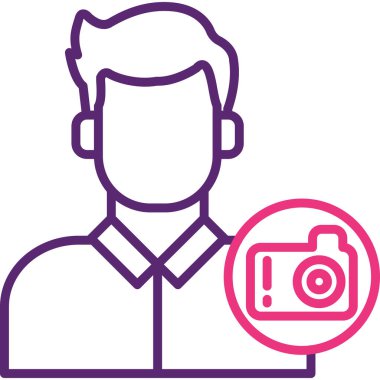 Kamera. Web simgesi basit illüstrasyon