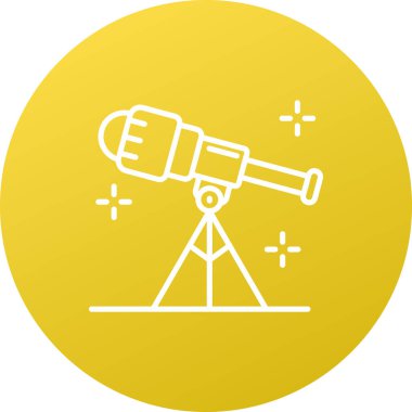 Teleskop. Web simgesi basit illüstrasyon