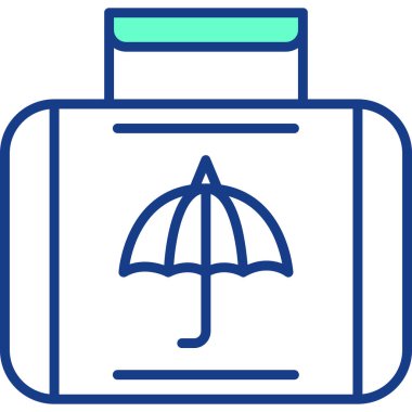 Şemsiye. Web simgesi basit illüstrasyon